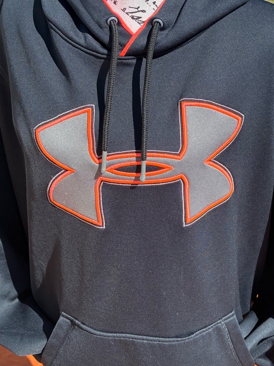 Under Armour Other - Under Armour Men’s kangaroo Pocket Hoodie with orange- Trim Logo L
